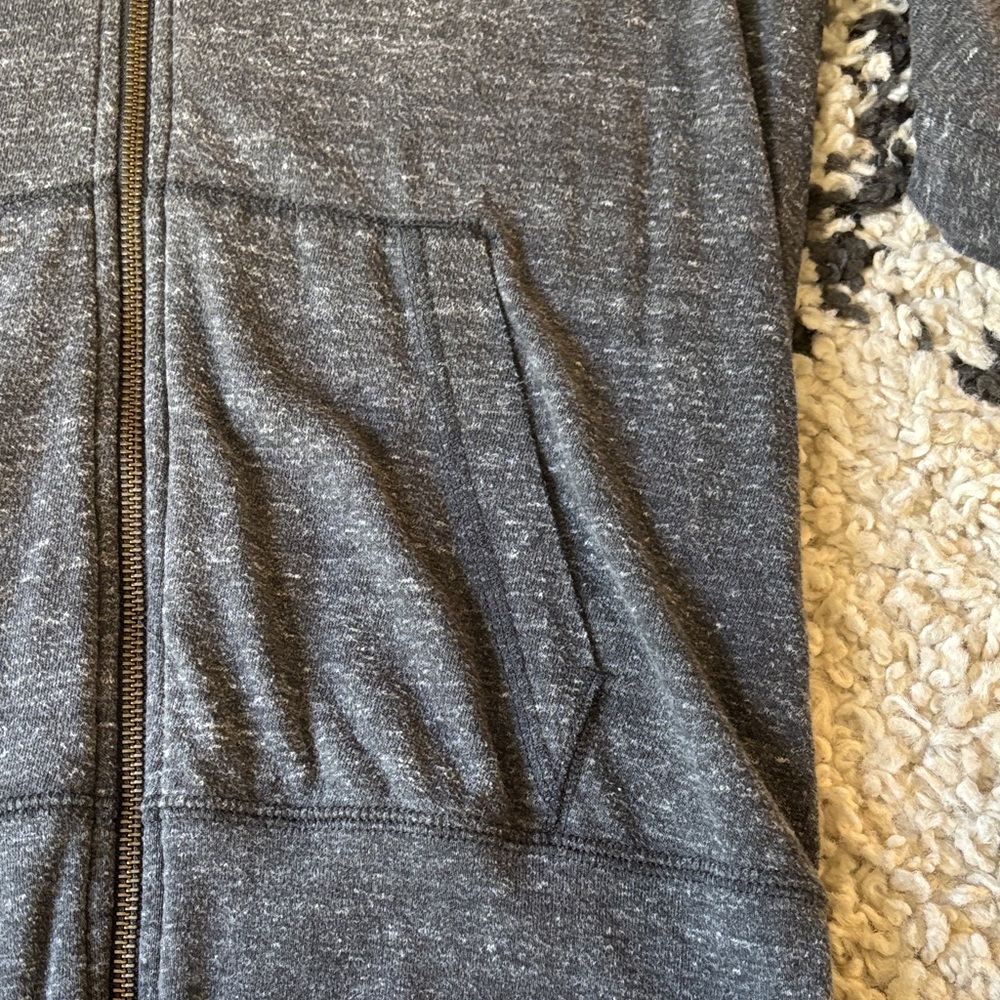 Nike Charcoal Zip-Up Hoodie with White Accents - Picture 4 of 4